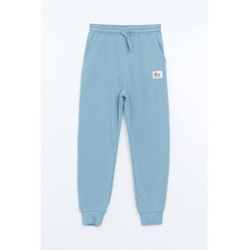 Pantaloni de trening din amestec de bumbac cu snururi de ajustare