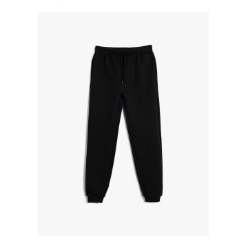 Pantaloni de trening uni cu snur