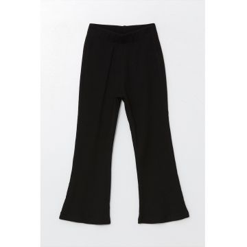Pantaloni din amestec de bumbac cu croiala ampla