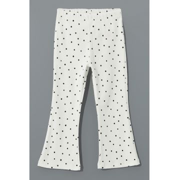 Pantaloni din amestec de bumbac cu imprimeu