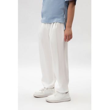 Pantaloni drepti cu cordon in talie