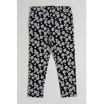 Pantaloni lungi cu model floral