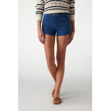 Pantaloni scurti de denim cu talie elastica