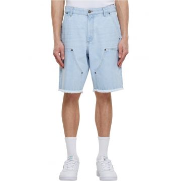 Pantaloni scurti din denim cu terminatii nefinisate