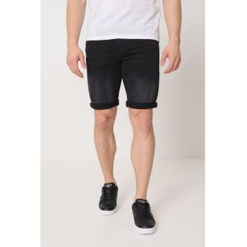 Bermude de denim cu talie medie