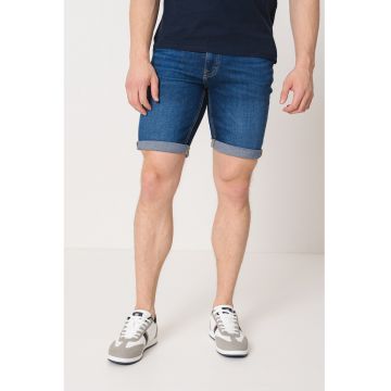 Bermude slim fit cu talie medie