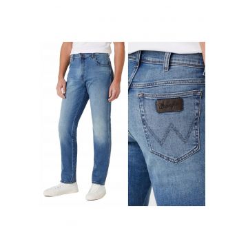 Blugi barbati -  W12Tq892R - Bumbac - Lungi - Barbati - Slim fit - W32-L34 US - Albastru