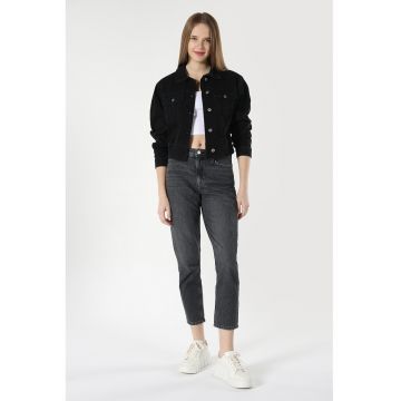 Blugi crop mom fit