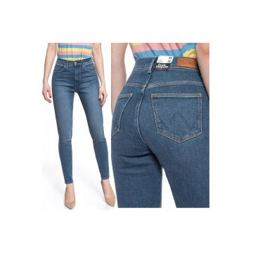 Blugi dama -  High Skinny - 16894-184 - Bumbac - Lungi - Petite - Denim - W24-L32 US - Albastru