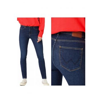Blugi dama -  Skinny - 43835-84 - Bumbac|Poliester|Elastan - Lungi - Petite - Denim - W27-L32 US - Albastru