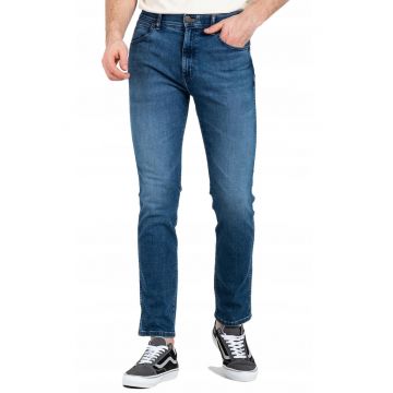 Blugi slim pentru barbati -  Bumbac - Albastru - -