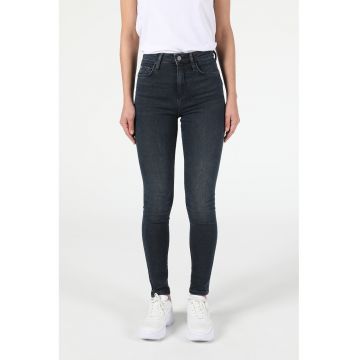 Blugi super slim fit cu talie inalta