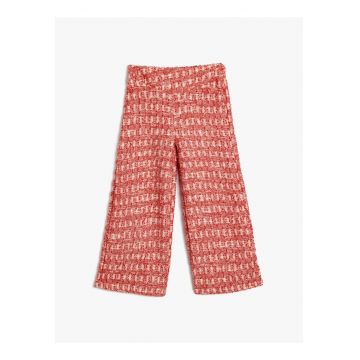 Pantaloni din tuid cu croiala ampla