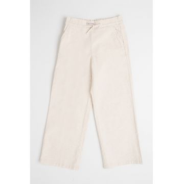 Pantaloni drepti din amestec de in
