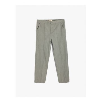 Pantaloni evazati cu buzunare - Gri -