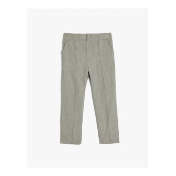 Pantaloni regular fit cu buzunare - Gri -