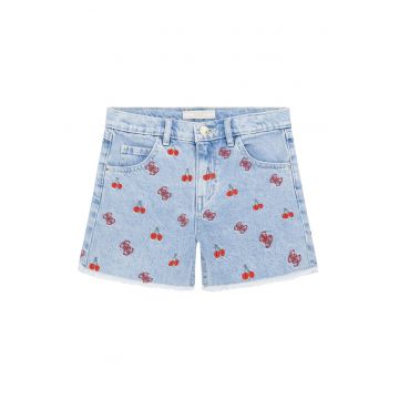 Pantaloni scurti din denim cu broderie