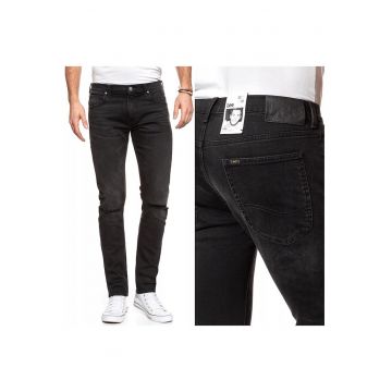 Blugi barbati -  Luke - W28-L32 US - Bumbac - Lungi - Conica - Simplu - 5 buzunare - Negru
