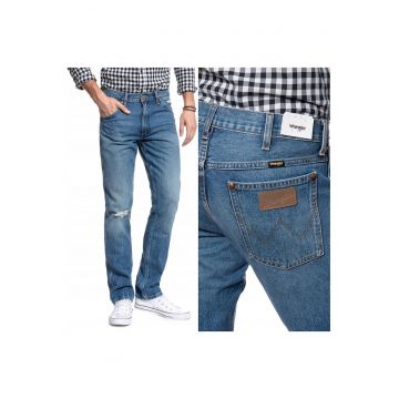 Blugi barbati -  W1Mzug925 - Bumbac - Lungi - Barbati - Slim fit - W31-L34 US - Albastru