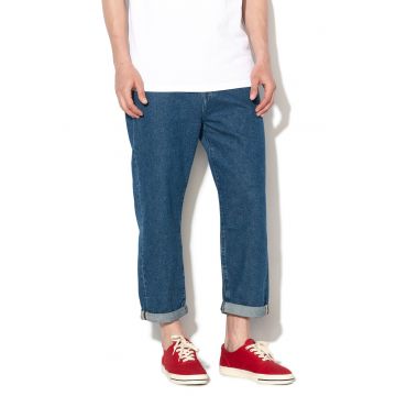 Blugi crop relaxed fit cu croiala conica