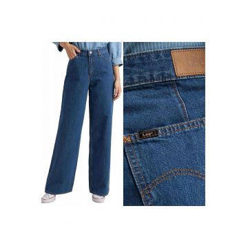 Blugi dama -  A Line Flare - 36858-46 - Bumbac - Lungi - Croiala ampla - Denim - W28-L33 US - Albastru