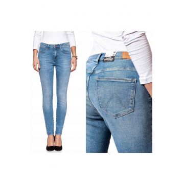 Blugi dama -  High Rise Skinny - 8553-184 - Bumbac - Lungi - Petite - Denim - W24-L32 US - Albastru