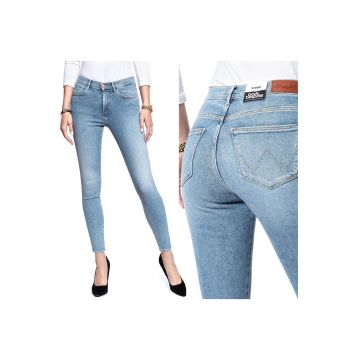 Blugi dama -  High Skinny - 10620-184 - Bumbac - Lungi - Petite - Denim - W24-L32 US - Albastru