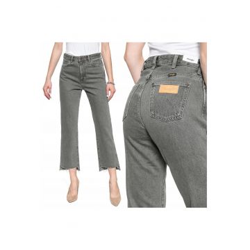 Blugi dama -  Retro Straight - 11144-185 - Bumbac - Lungi - Petite - Denim - W25-L32 US - Gri