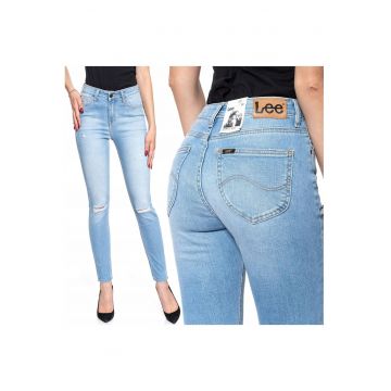 Blugi dama -  Scarlett High - 18749-45 - Bumbac - Lungi - Petite - Denim - W27-L33 US - Albastru