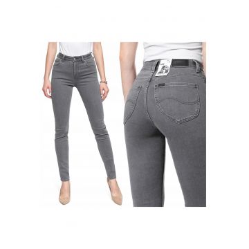Blugi dama -  Scarlett High - 20548-26 - Bumbac - Lungi - Petite - Denim - W24-L31 US - Gri