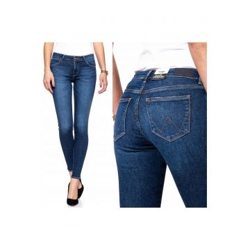 Blugi dama -  Skinny - 7847-184 - Bumbac - Lungi - Petite - Denim - W24-L32 US - Albastru