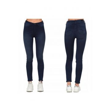 Blugi dama -  Skyler - 6153-26 - Bumbac - Lungi - Petite - Denim - W24-L31 US - Albastru