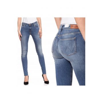 Blugi dama -  Slim - 11068-79 - Bumbac - Lungi - Petite - Denim - W26-L32 US - Albastru