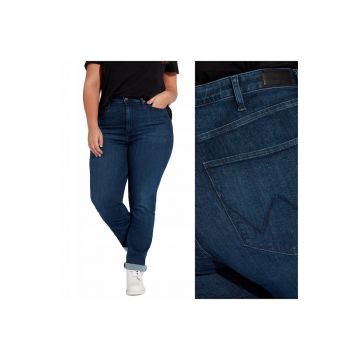 Blugi dama -  Straight Plus Stretch - 20927-96 - Bumbac - Lungi - Petite - Denim - W42-L32 US - Albastru