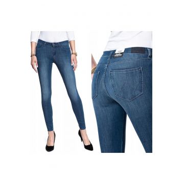 Blugi dama -  Super Skinny - 8592-185 - Bumbac - Lungi - Petite - Denim - W25-L32 US - Albastru