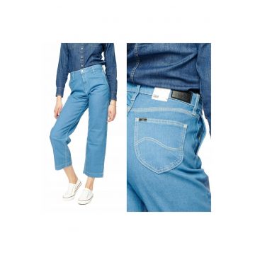 Blugi dama -  Wide Leg - 20313-46 - Bumbac - Scurti - Regular fit - Denim - W28-L33 US - Albastru