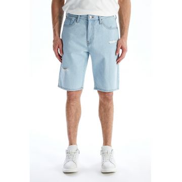 Blugi regular fit cu detalii deteriorate