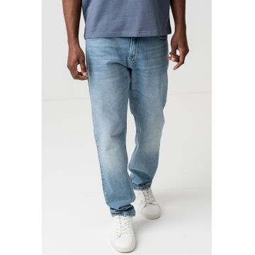 Blugi relaxed fit cu aspect decolorat