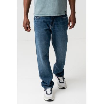 Blugi relaxed fit cu aspect decolorat