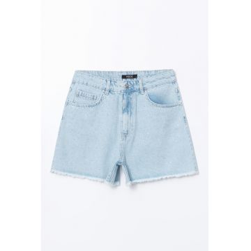 Blugi scurti cu croiala mom-fit