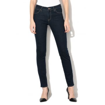 Blugi skinny cu cusaturi contrastante