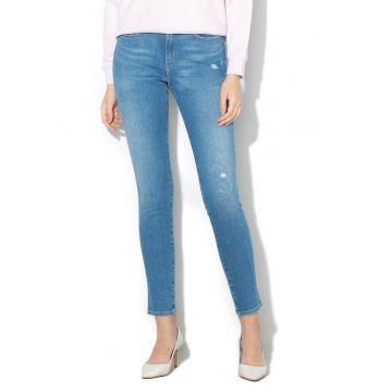 Blugi skinny cu talie inalta