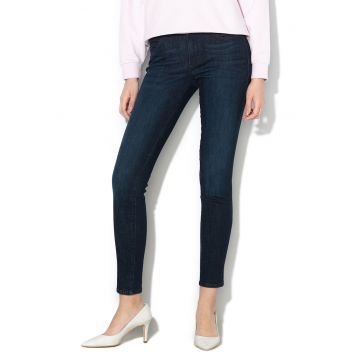 Blugi skinny elastici cu talie inalta
