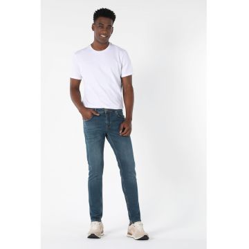 Blugi slim fit cu 5 buzunare