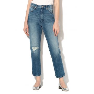 Blugi slim fit cu detalii cu aspect deteriorat