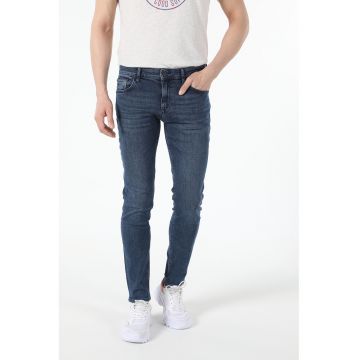 Blugi slim fit cu talie joasa 041 Danny