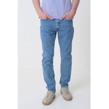 Blugi slim fit cu talie medie