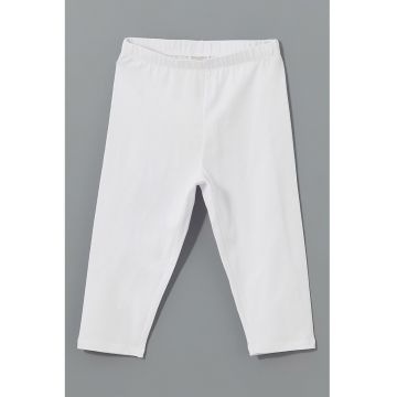 Pantalon din amestec de bumbac cu model uni