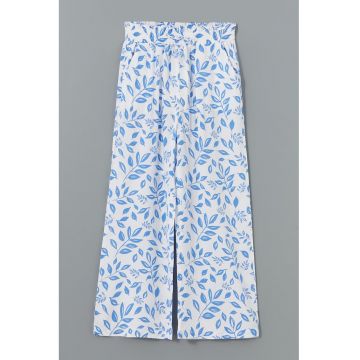 Pantaloni cu croiala ampla si imprimeu