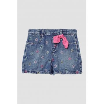Pantaloni scurti din denim cu detalii brodate